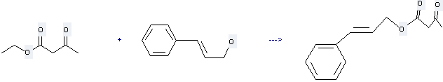 (2E)-3-Phenylprop-2-en-1-ol can react with Acetoacetic acid ethyl ester to get Acetoacetic acid trans-cinnamyl ester.